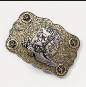 New women's cute cowgirl western boot belt buckle